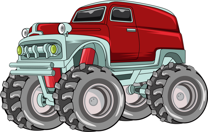 Geländegängiger Monstertruck  Illustration