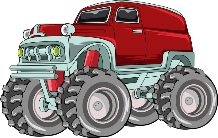 Geländegängiger Monstertruck  Illustration