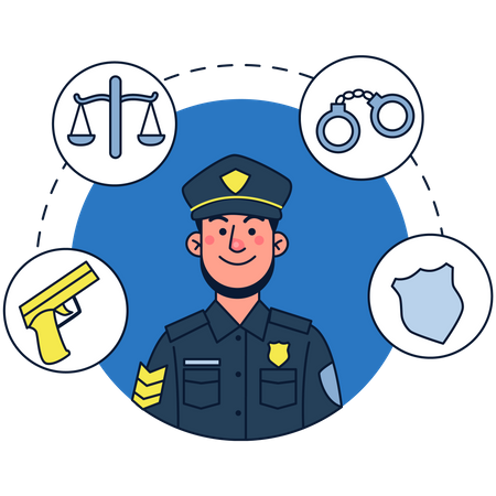 Oficial de policía  Ilustración