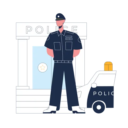 Oficial de policía  Illustration