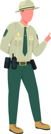 Oficial de policía ambiental  Ilustración