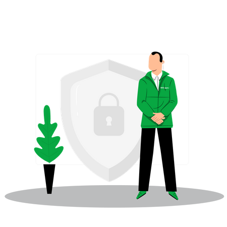 Oficial de segurança  Illustration