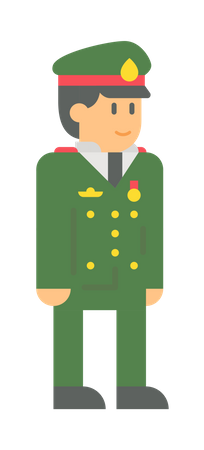 Oficial militar  Ilustração