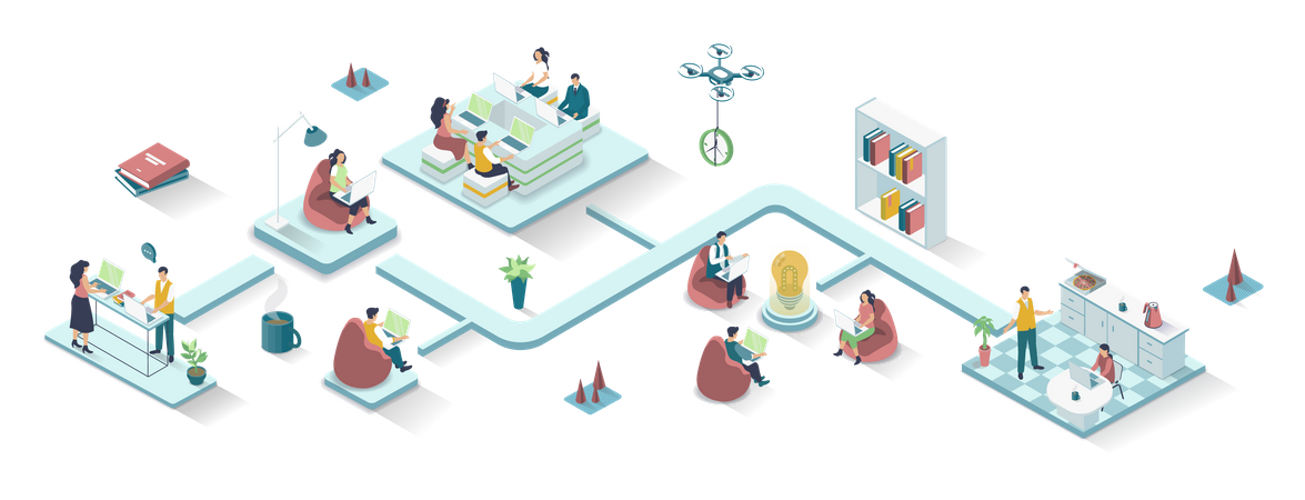 Oficina de negocios  Ilustración