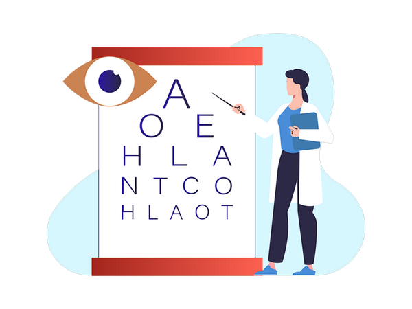 Control oftalmólogo  Ilustración