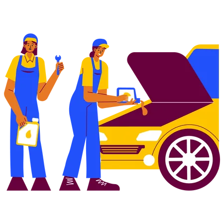 Oil change service  Illustration