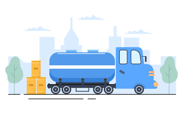 Oil Delivery truck  Illustration