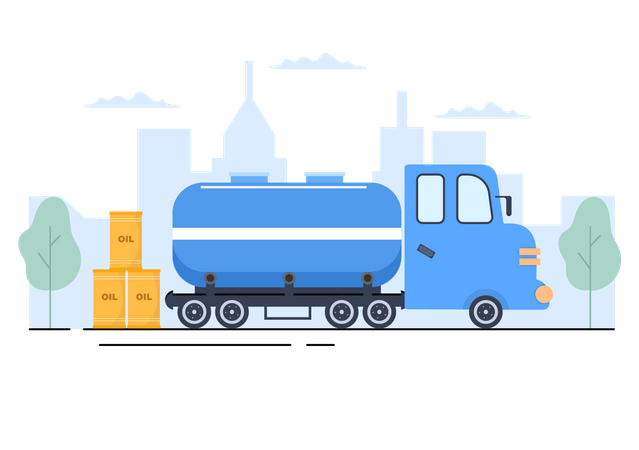Oil Delivery truck  Illustration
