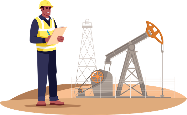 Oil extraction engineering  Illustration