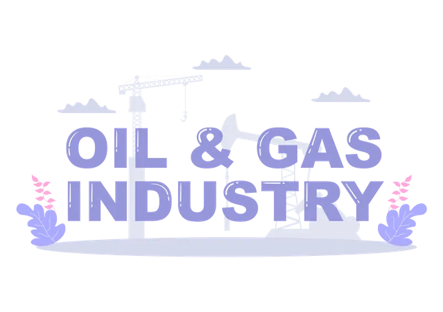 Oil Gas Fuel Industry Illustration