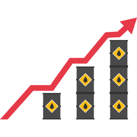 Oil increased in price  Illustration