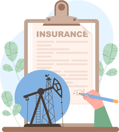 Oil industry insurance  Illustration