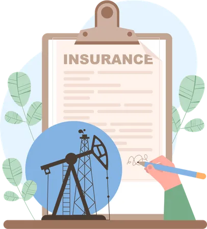 Oil industry insurance  Illustration