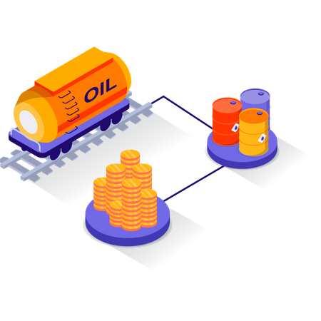 Oil manufacturing  Illustration