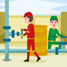 oil miner illustration free download