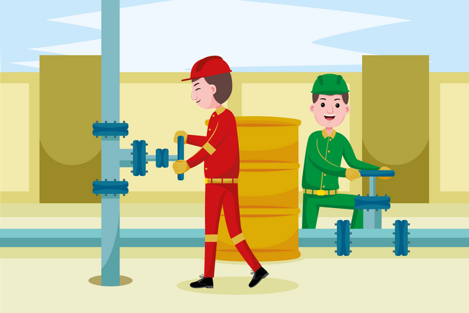 Oil Miner  Illustration