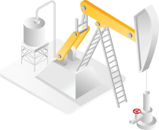 Oil mining equipment Illustration