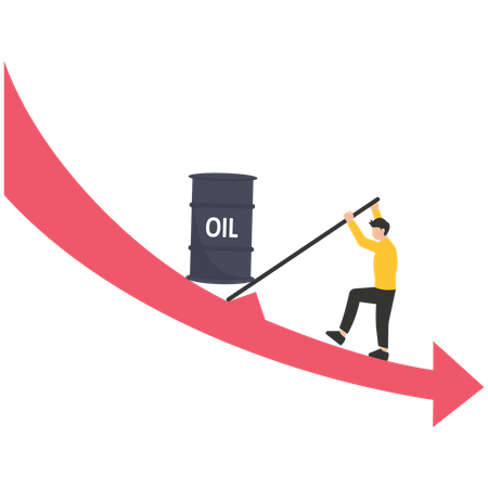 Oil price crisis  Illustration