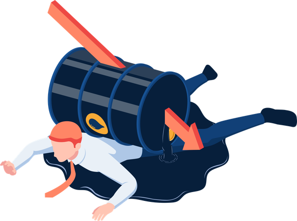 Oil price crisis  Illustration
