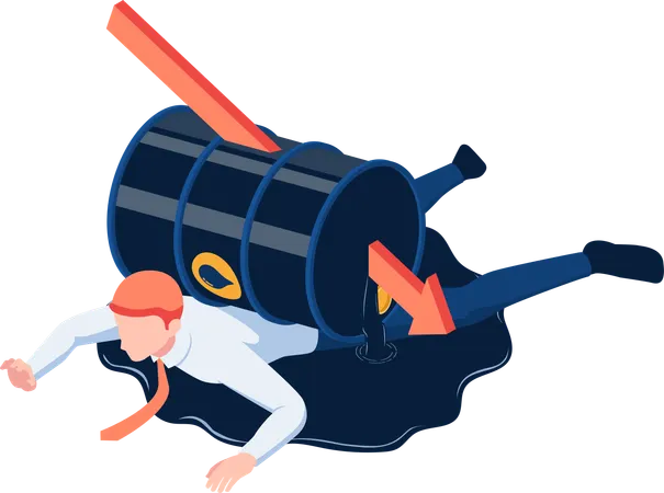 Oil price crisis  Illustration