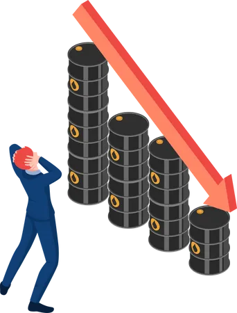 Oil price crisis  Illustration