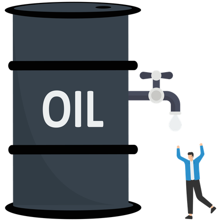 Oil price crisis  Illustration