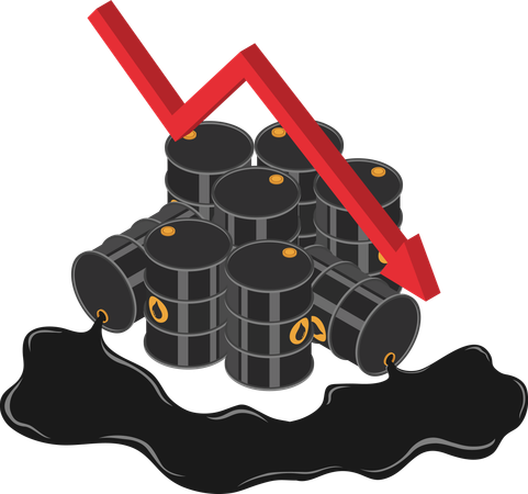 Oil price decrease  Illustration