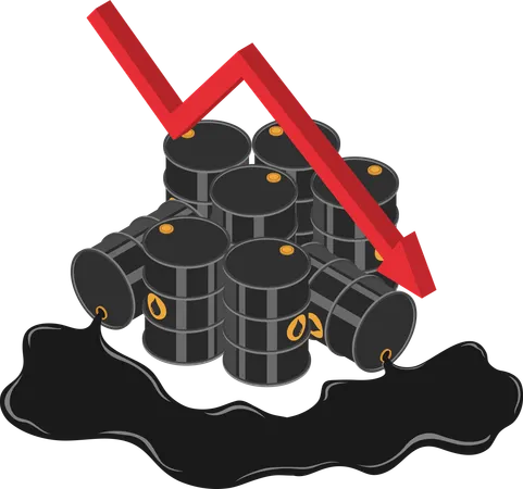 Oil price decrease  Illustration