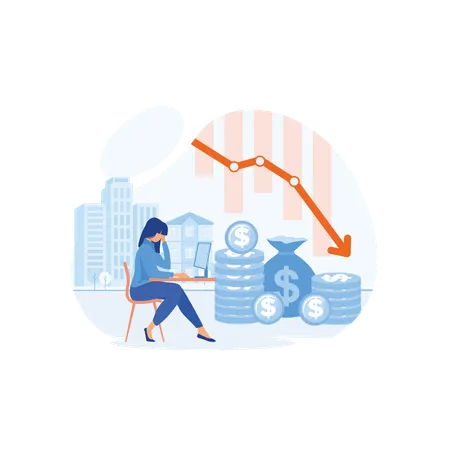 Oil price drop  Illustration