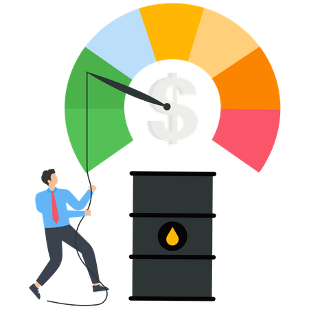 Oil Price Rise  Illustration