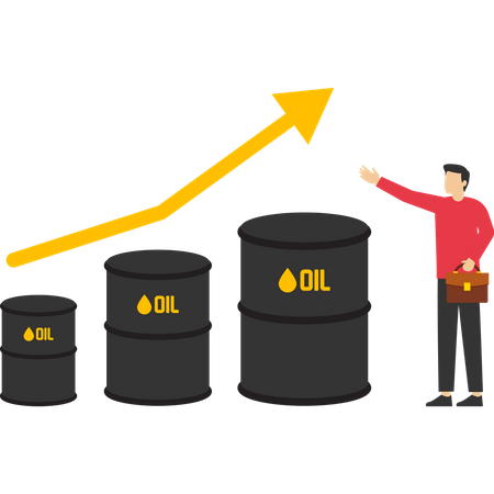 Oil price rising  Illustration