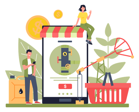 Oil production consultant  Illustration