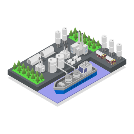 Oil refinery  Illustration