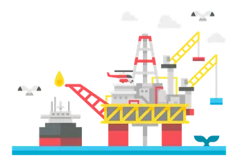 Oil Rig Illustration Pack