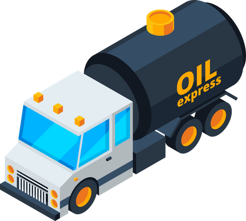 Oil shipment truck  Illustration