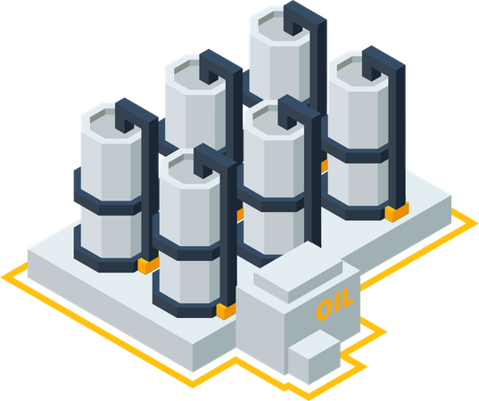 Oil storage rig  Illustration