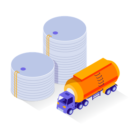 Oil transportation  イラスト
