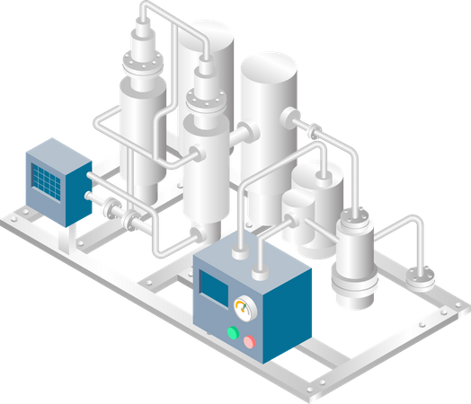 Oil tube temperature with gas pipeline  Illustration