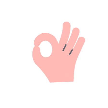 Ok hand gesture Illustration