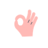ok hand gesture illustration
