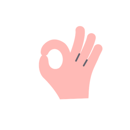 Ok hand gesture  Illustration