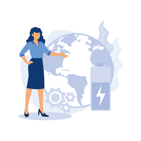 Öko-Batterie  Illustration