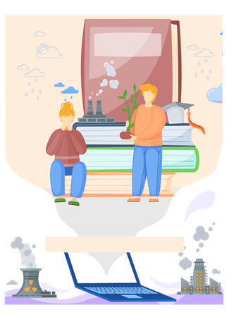 Ökologe und Wissenschaftler führen Online-Webinar durch  Illustration