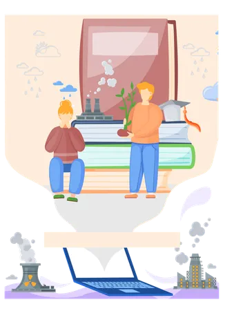 Ökologe und Wissenschaftler führen Online-Webinar durch  Illustration