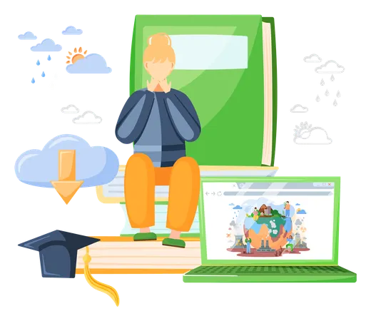 Ökologe und Wissenschaftler führen Online-Webinar durch  Illustration