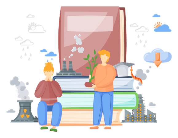 Ökologe und Wissenschaftler führen Online-Webinar durch  Illustration