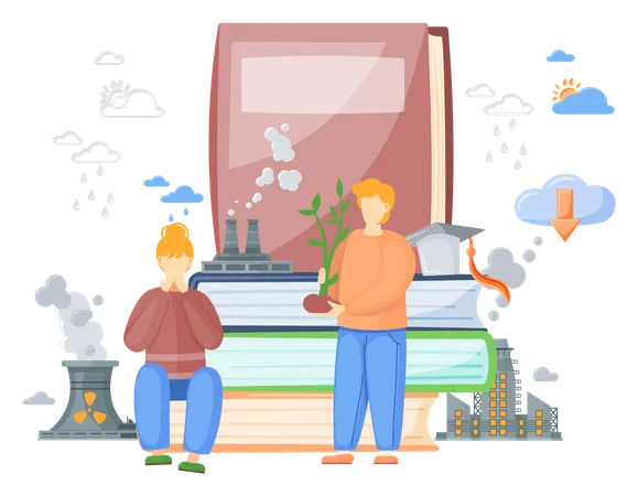 Ökologe und Wissenschaftler führen Online-Webinar durch  Illustration