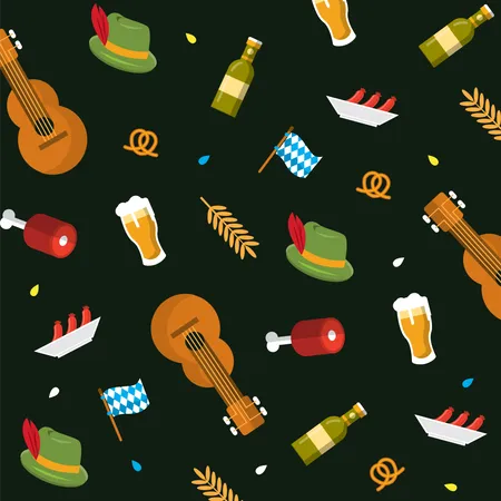 Oktober fest pattern  Illustration