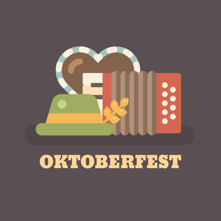 Oktoberfest beer festival  Illustration