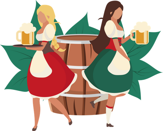 Cervejarias da Oktoberfest  Ilustração